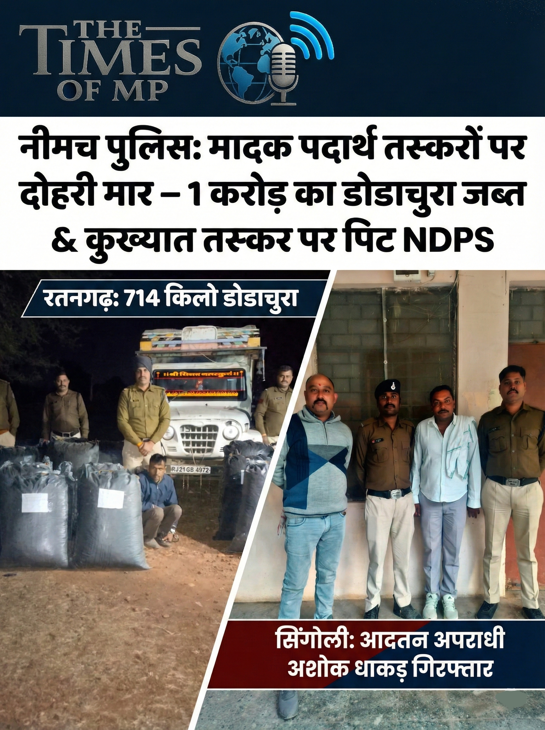 Neemuch Police NDPS Action