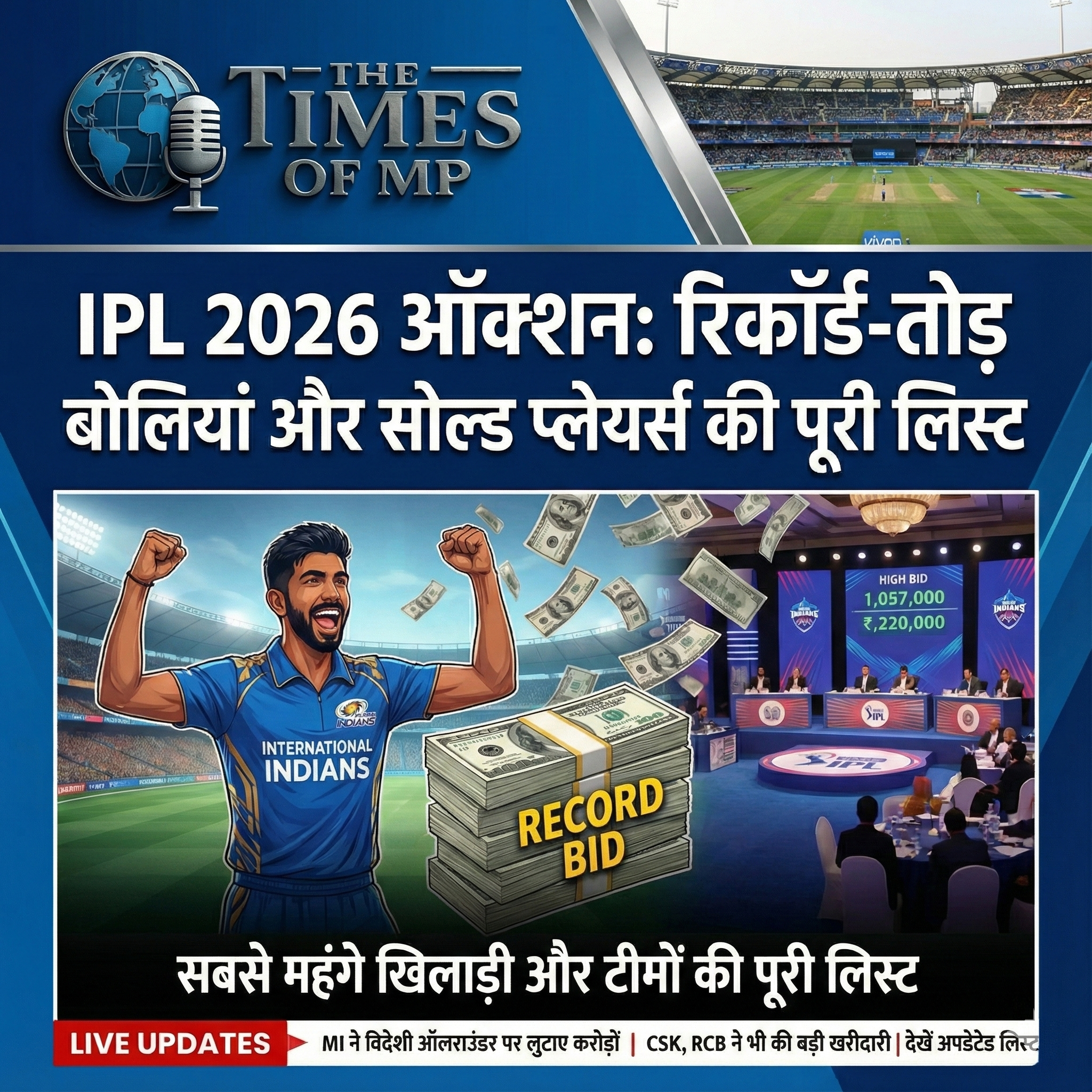 IPL 2026 Auction Sold Players