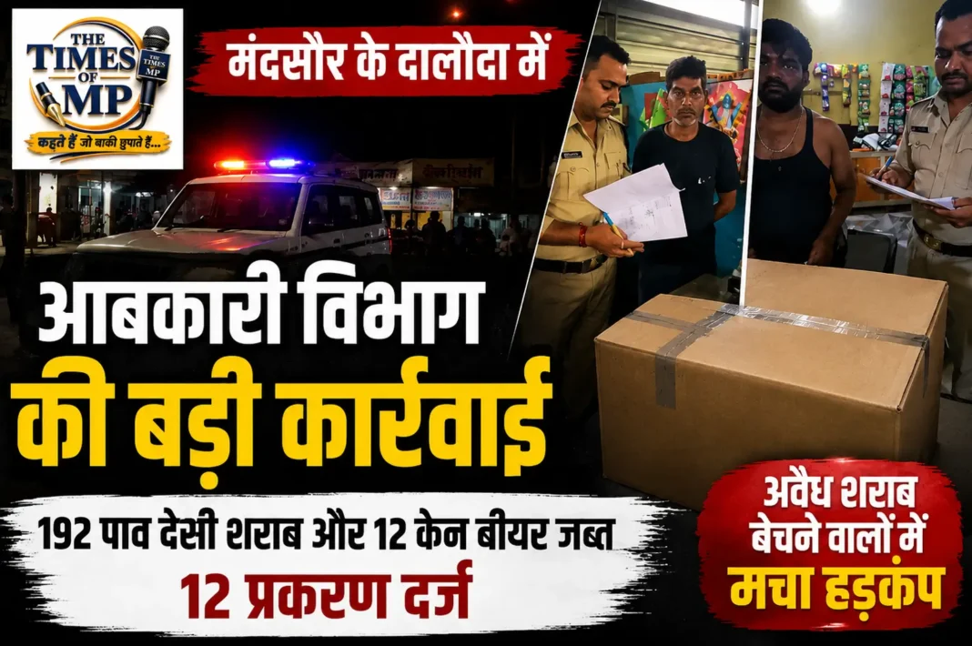 दालौदा में अवैध शराब कार्रवाई-The Times of MP