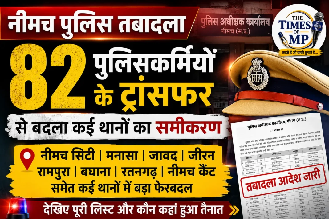 नीमच पुलिस तबादला