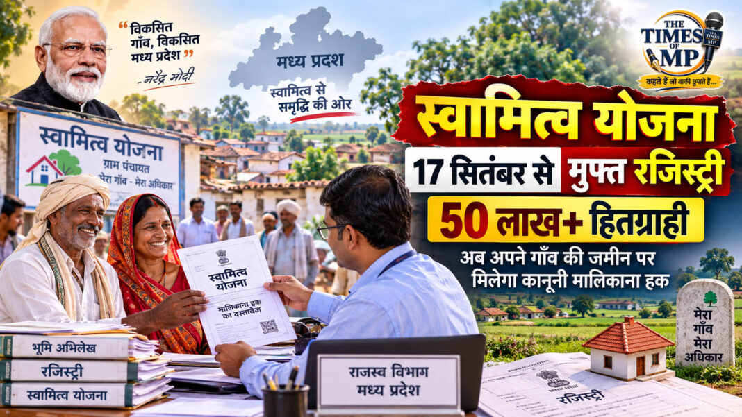 MP Swamitva Yojana में 17 सितंबर से मुफ्त रजिस्ट्री और मालिकाना हक पाने वाले ग्रामीण हितग्राही